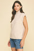 Pinch Turtle Cap Sleeve Sweater