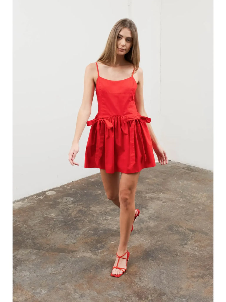 Moon River Front Bow Detail Mini Dress Timber Boutique Moon River Front Bow Detail Mini Dress Timber Boutique