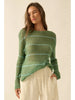 Promesa Sheer Striped Knit Sweater