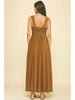 Pinch Solid Tie Maxi Dress