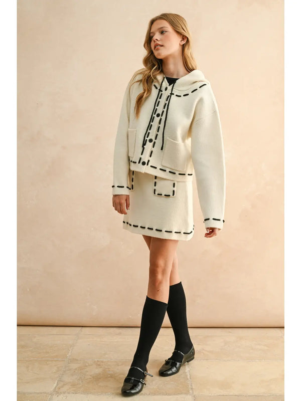 Miou Muse Stitch Knit Cardigan