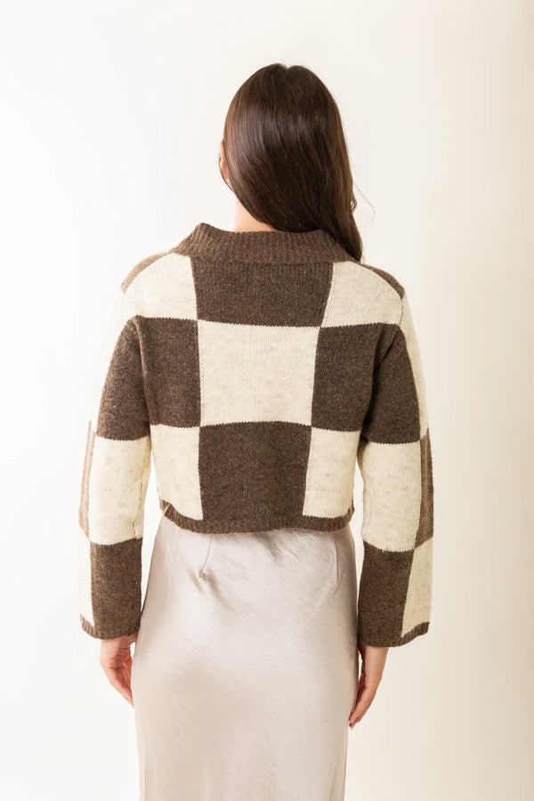 Moon River Checkered Sweater