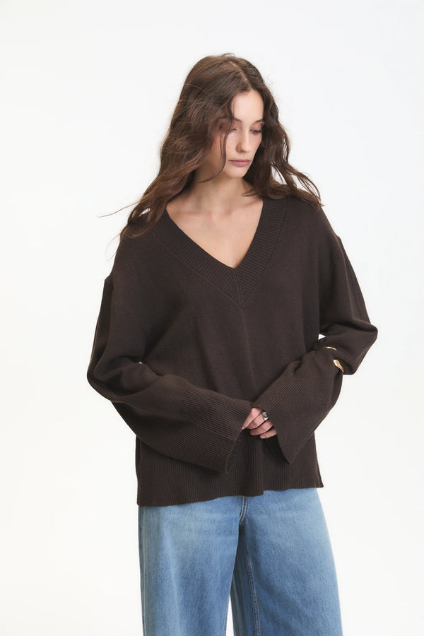 Deluc Asclepias V Neck Sweater