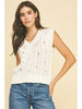 Pinch Floral Embroidered Knit Vest