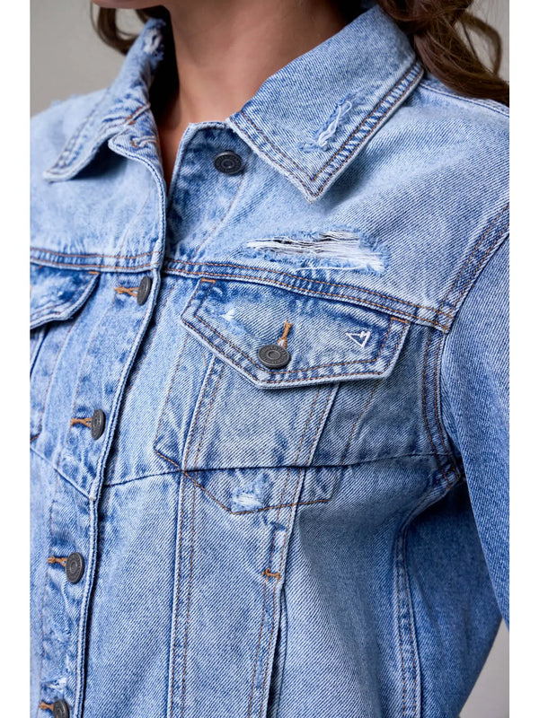 Hidden Fitted Trucker Jacket