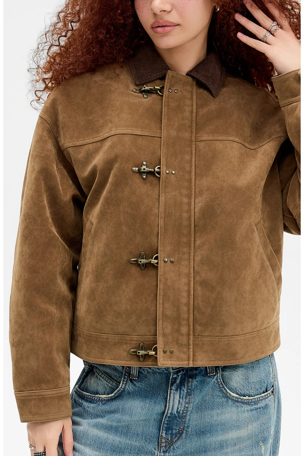 BDG Clasp Suede Jacket