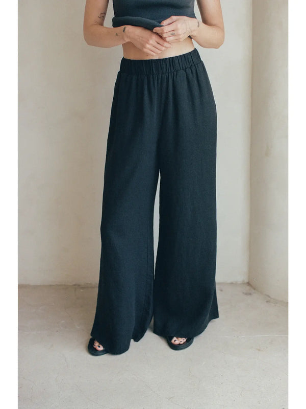 A.ren Clario Linen Wide Leg Pants