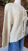 S&S Ivory Tie Front Hand Knit Cardigan