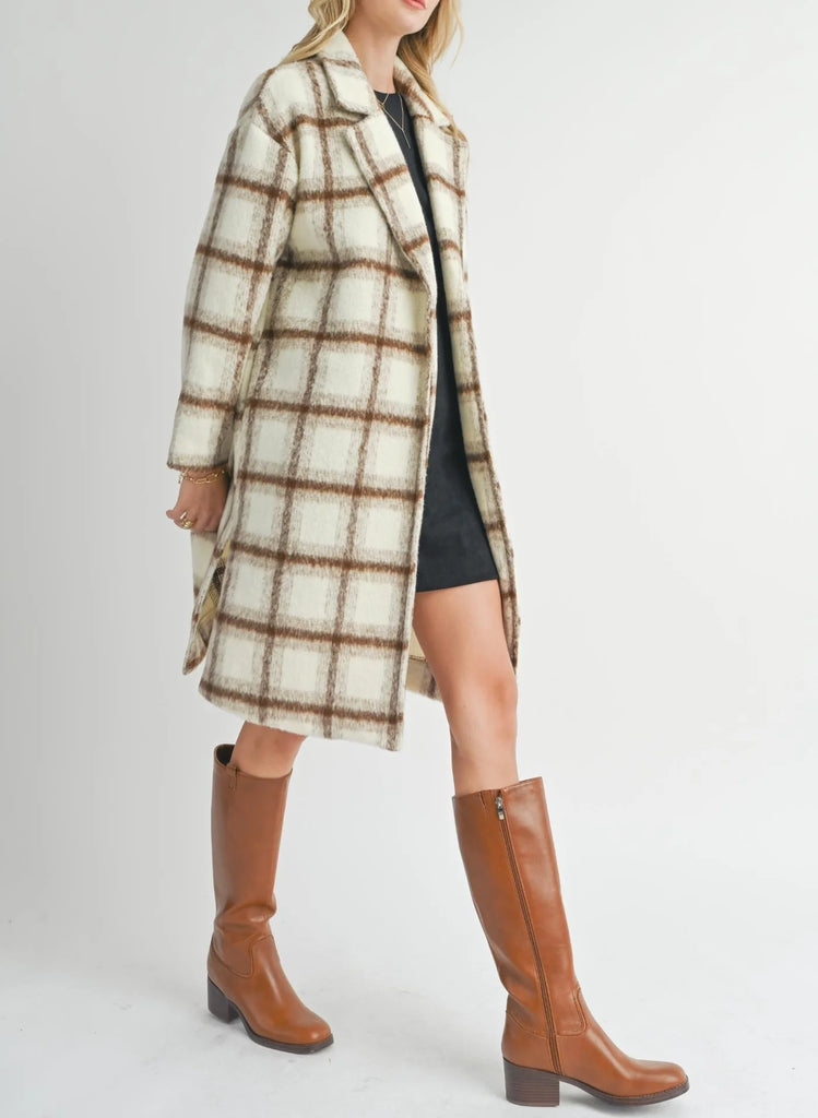 S&S Emily Long Plaid Coat