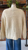 S&S Ivory Tie Front Hand Knit Cardigan