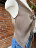 Sage Arizona Sky Ruched Front Sleeveless Top