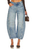 Free People Goodluck Mid Rise Barrel Jean