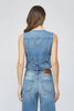 Hidden Fitted Denim Vest