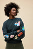 Daydreamer Ski Patches & Pass Oversized Crewneck Sweatshirt