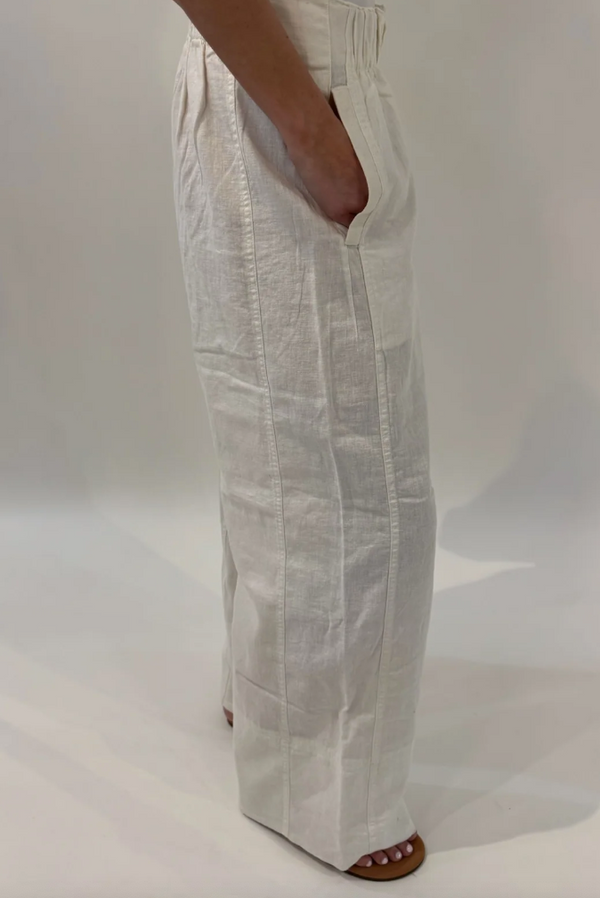 Free People Days End Linen Pull-On Pants