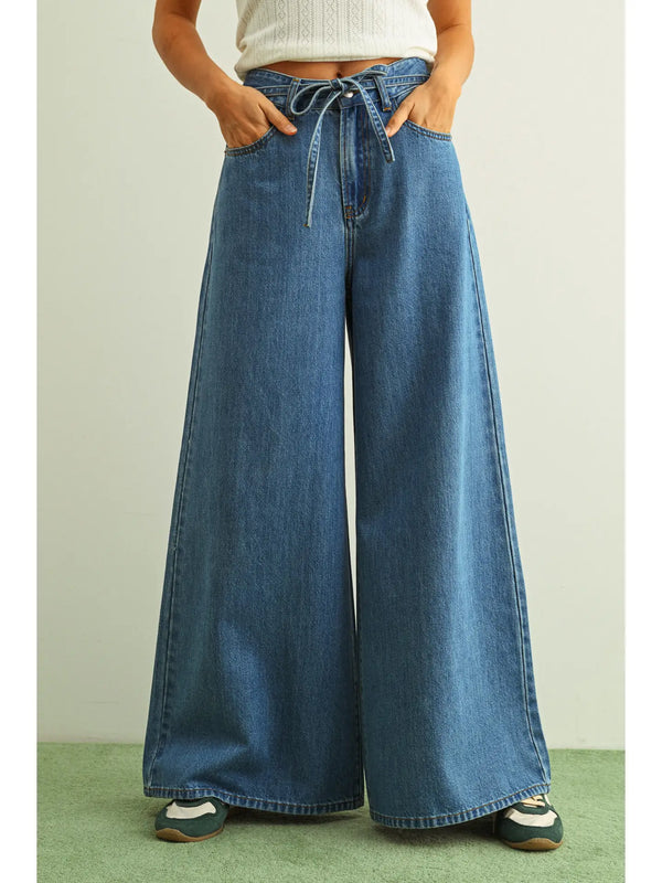 Miou Muse Denim Wide Leg Pant