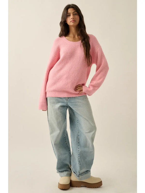 Promesa Fuzzy Drop Shoulder Sweater