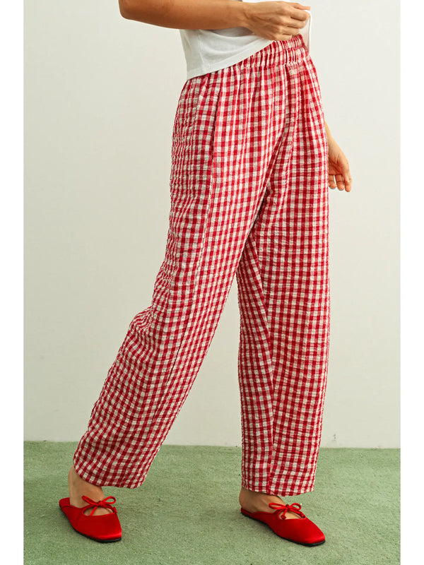 Miou Muse Gingham Pattern Pant