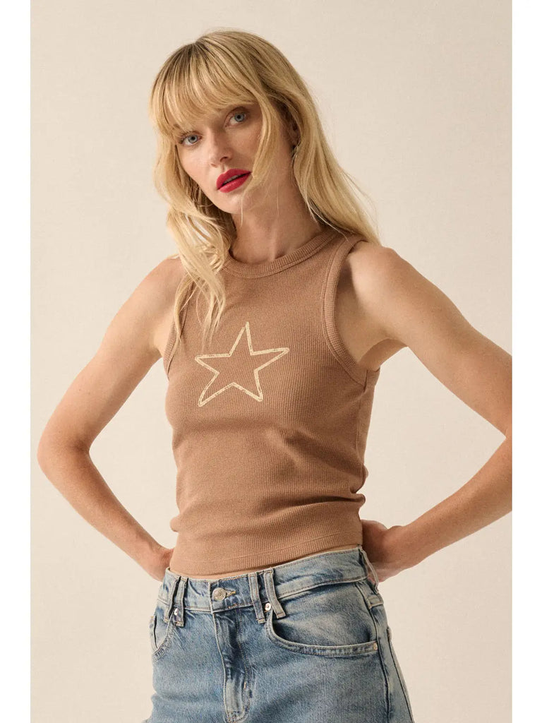 Promesa Star Waffle Knit Tank