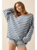 Promesa Striped Knit Oversized Sweater