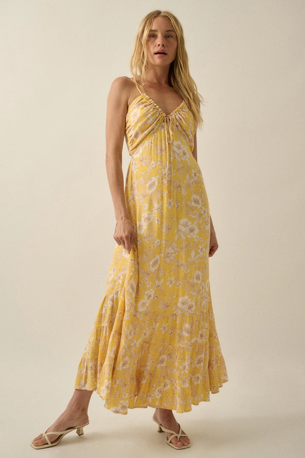 Promesa Crepe Halter Maxi Dress