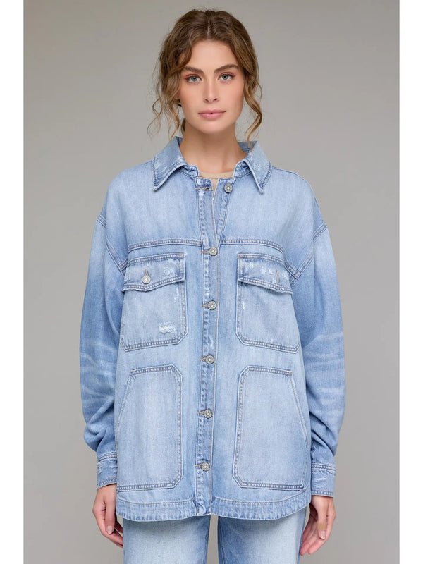 Hidden Oversized Denim Shirt
