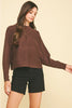 Pinch Dolman Sleeves Sweater Top