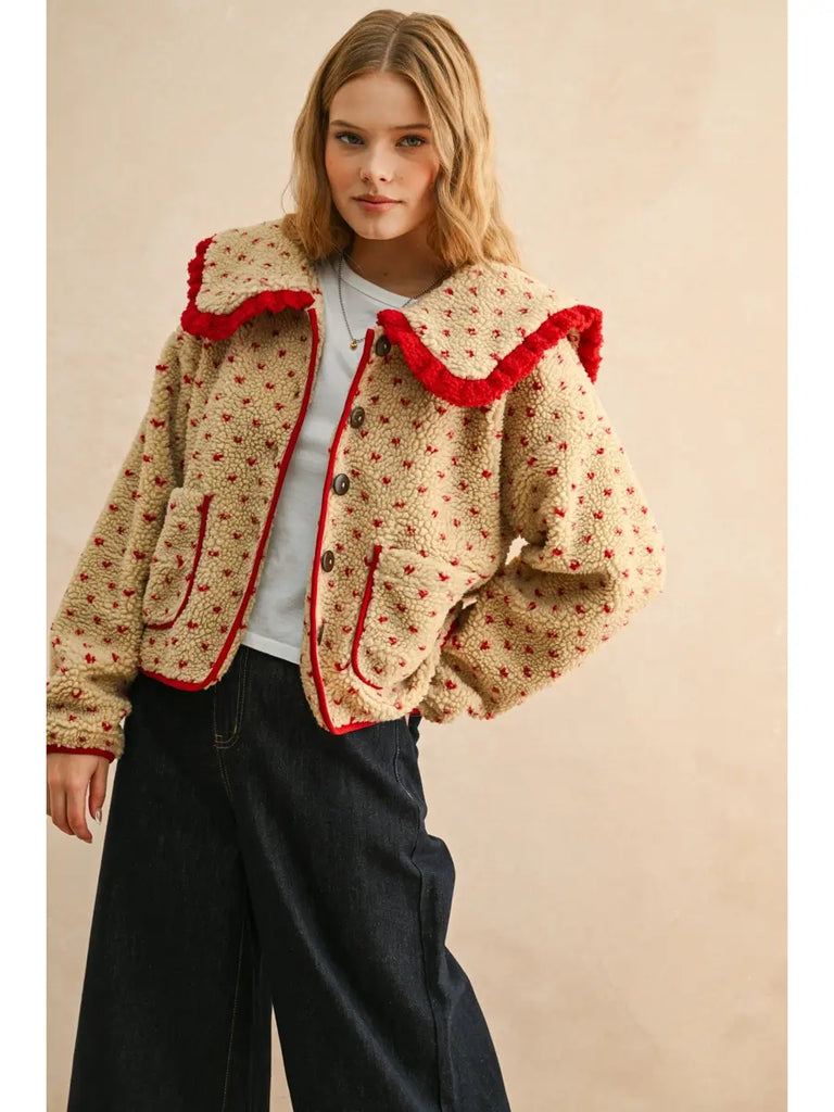 Miou Muse Collared Sherpa Jacket