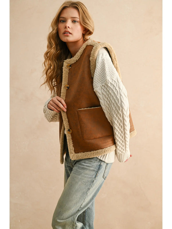 Miou Muse Reversible Sherpa Vest