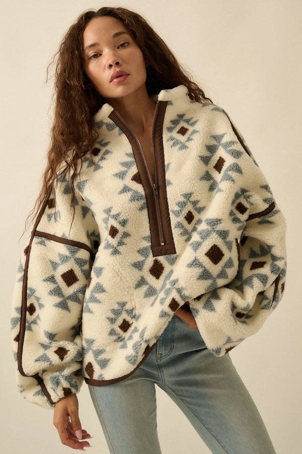Promesa Printed Sherpa Pullover