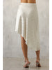 Storia Polka Dot Asymmetrical Midi Skirt