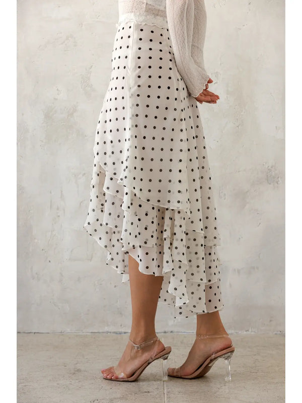 Storia Pola Dot Tiered Skirt