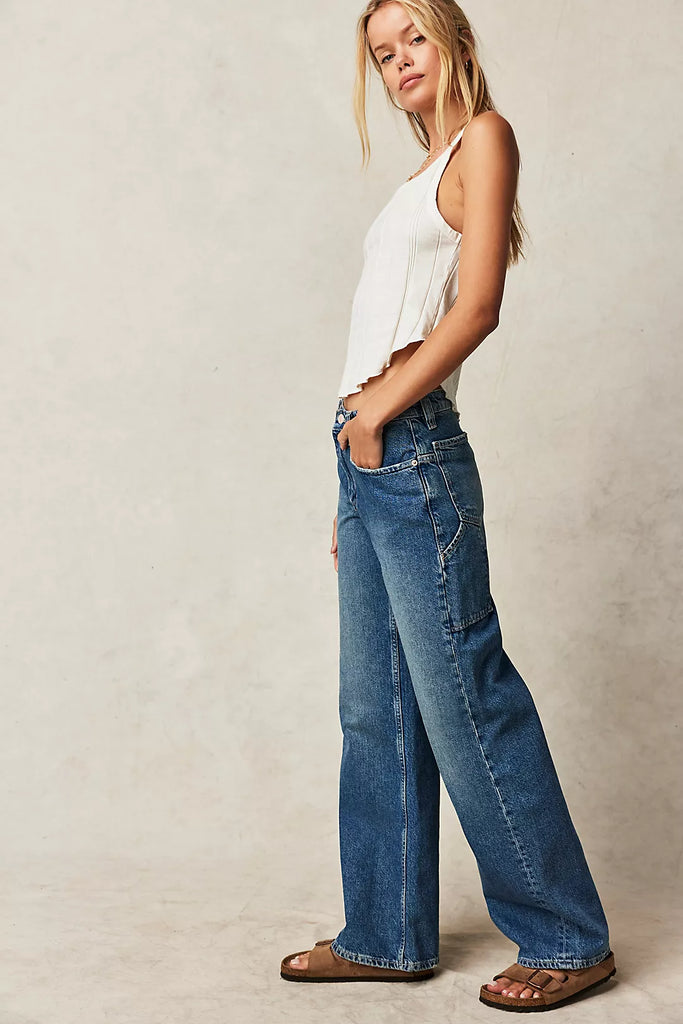 Free People Tinsley Baggy High Rise Jeans