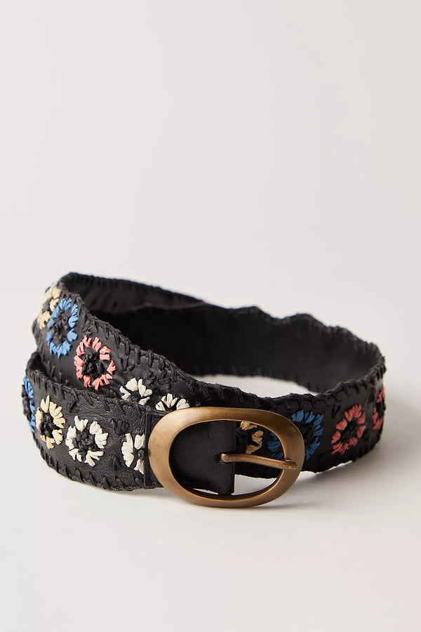 Free People Indigo Dreaming Raffia Belt