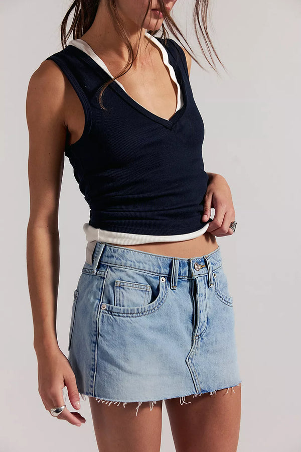 Free People Lainey Low Rise Mini Skirt