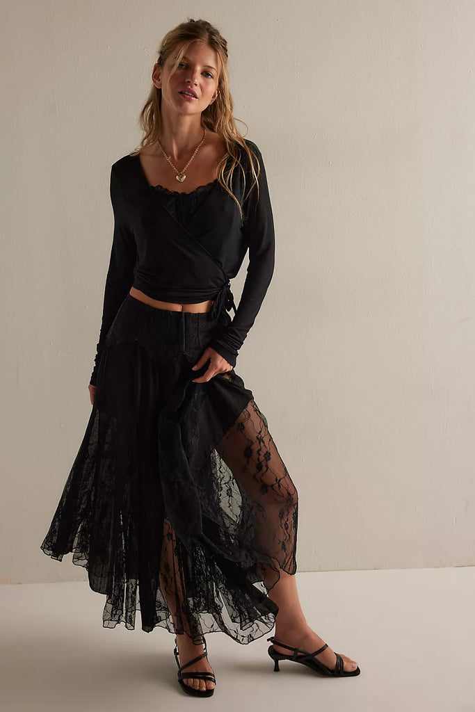 Free People Nice To Meet You Slip Skirt