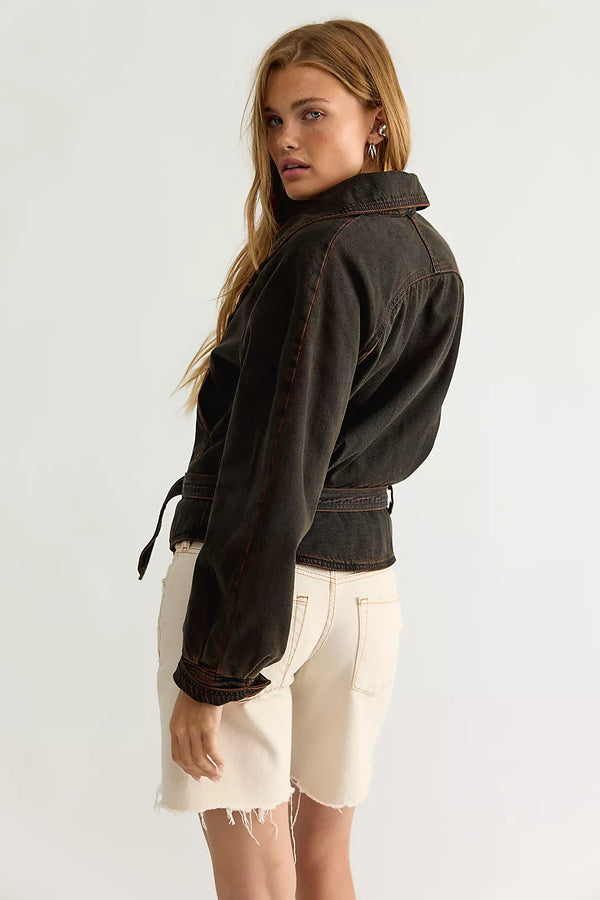 Levi's 80's Denim Belted Bomber Jacket