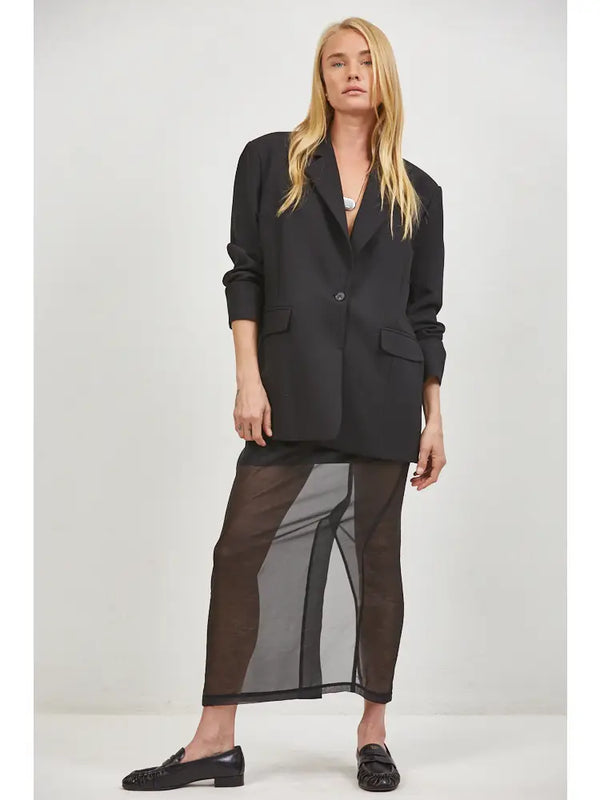 A,Ren Woven Midi Skirt