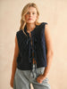 Miou Muse Tie Cable Knit Vest