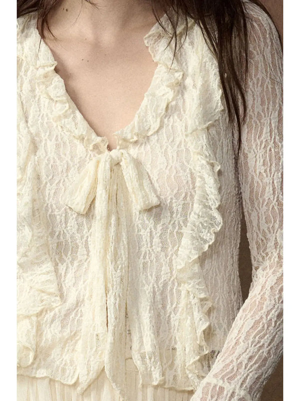 Promesa Lace Ruffled Long Sleeve