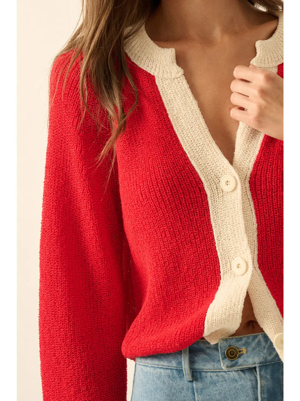 Promesa Ribbed Knit Cardigan