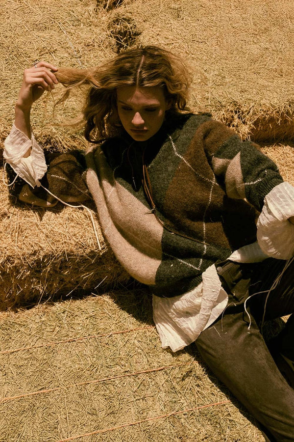 Promesa Argyle Collared Sweater