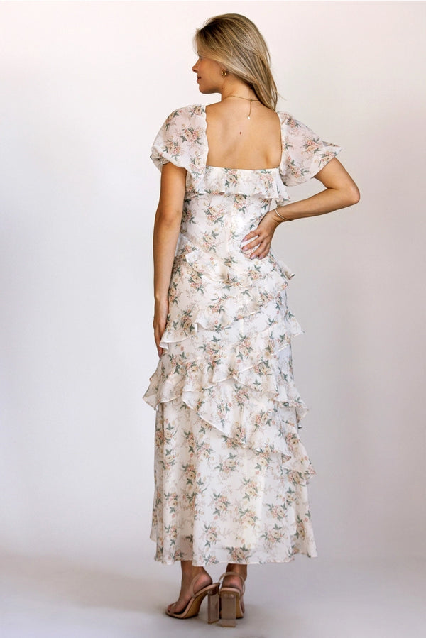 Storia Tiered Ruffle Maxi Dress