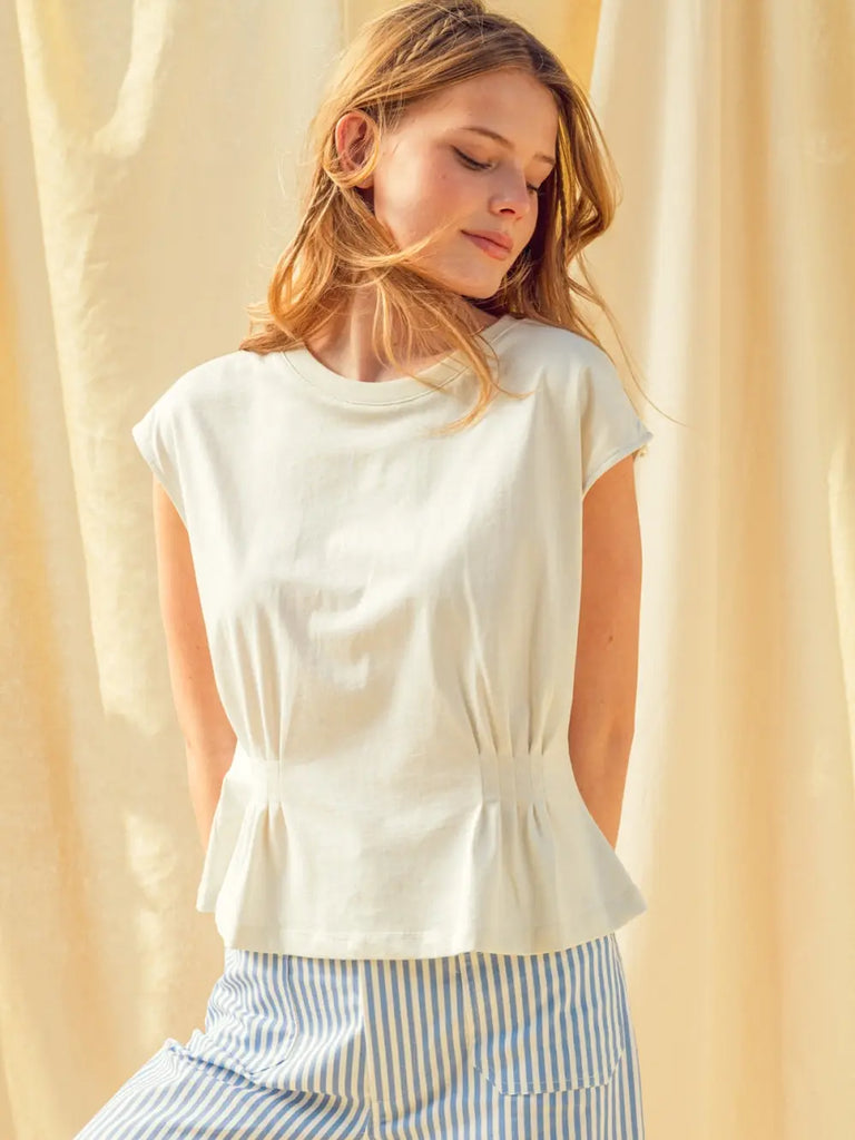 Miou Muse Cap Sleeve Top