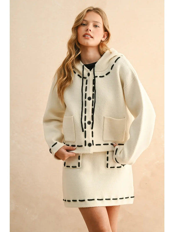 Miou Muse Stitch Knit Cardigan