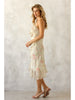Storia Floral Ruffle Midi Dress