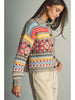 Miou Muse Folk Pattern Button Cardigan