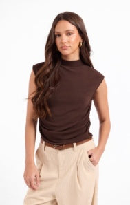 Sage Sweetie Mock Neck Tank