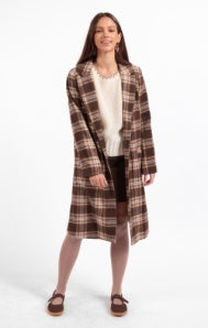 Sage Columbia Plaid Coat