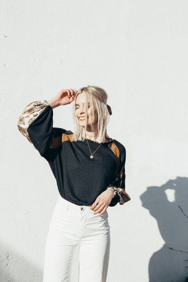 Free People Casual Clash Top